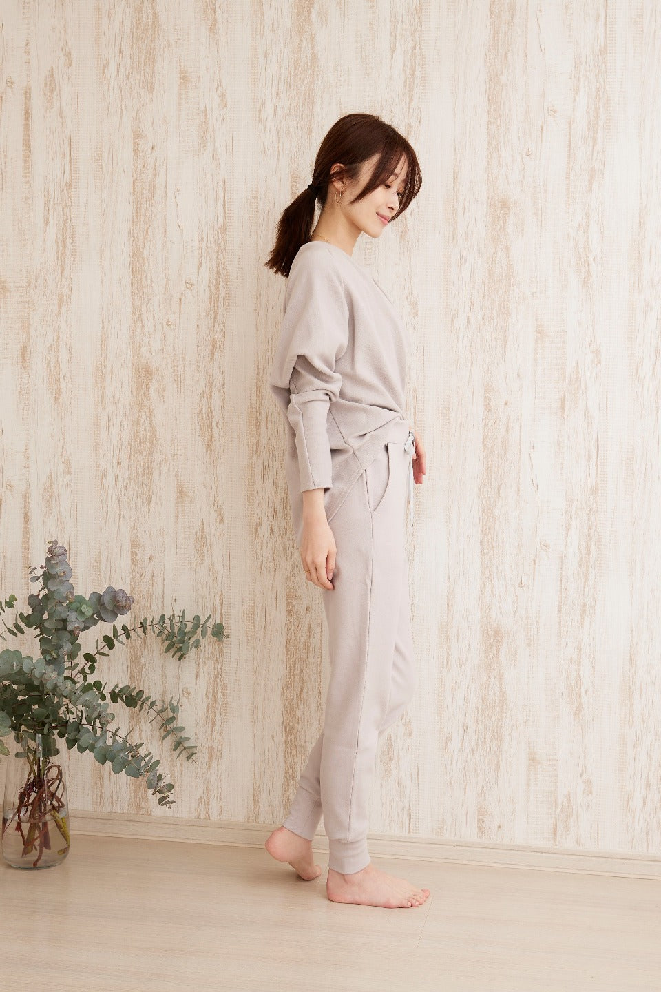 Loose fit high-waist pants
