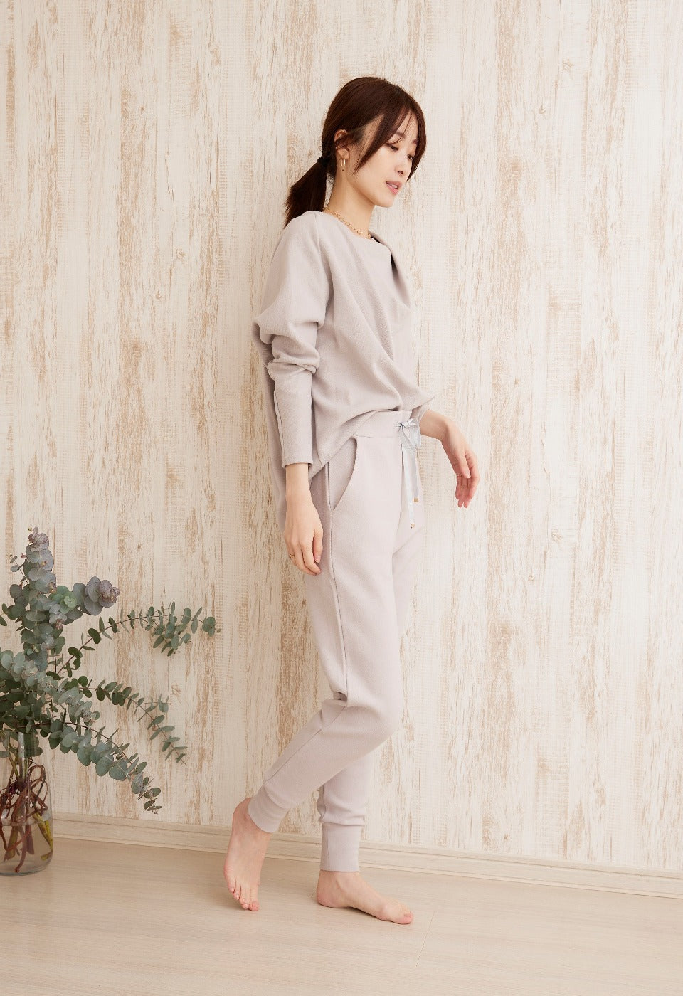 Loose fit high-waist pants