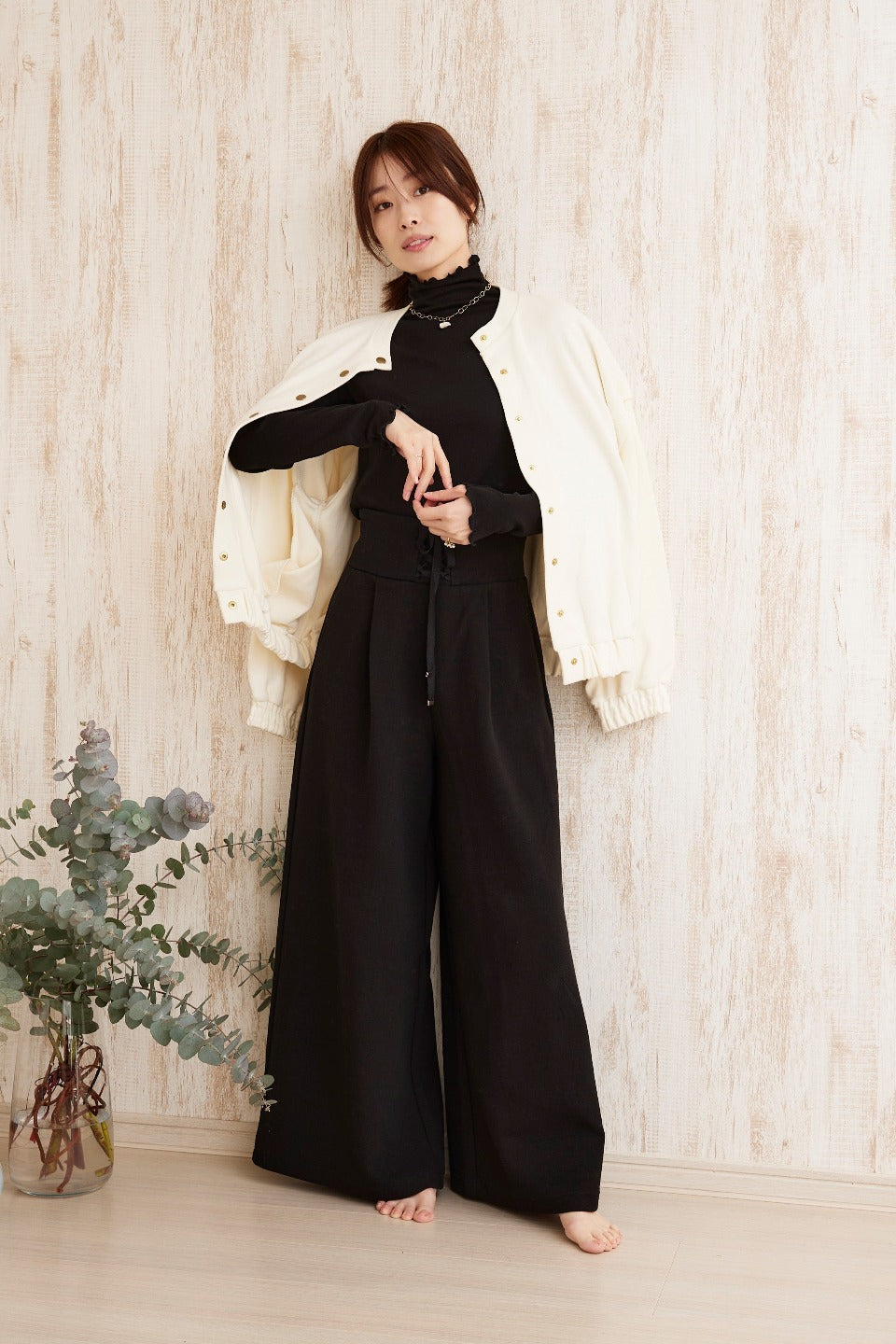 Laced-up High-waistpants