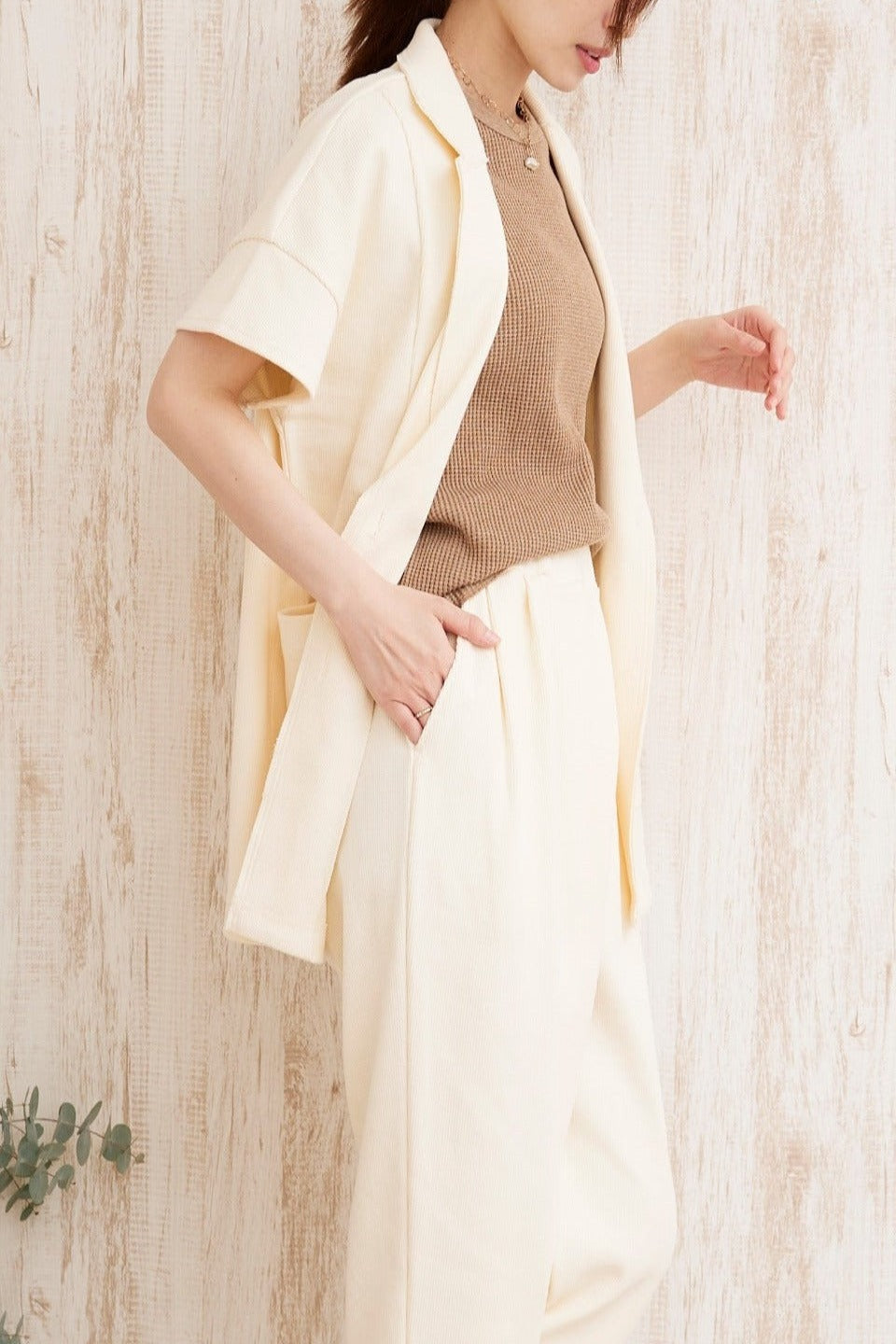 Daily ribbed cotton jacket