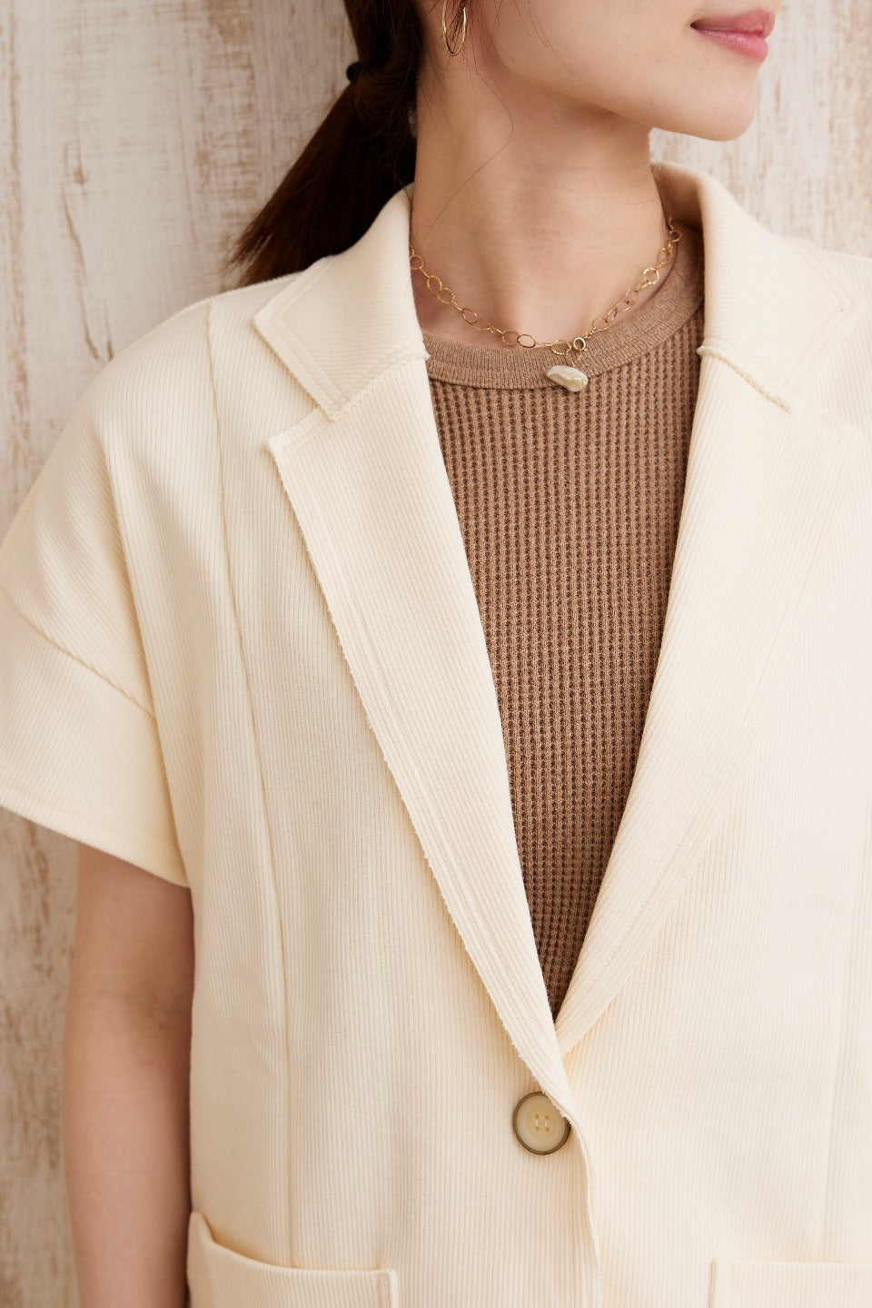 Daily ribbed cotton jacket