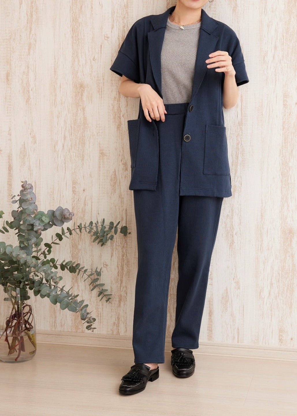 Daily ribbed cotton jacket