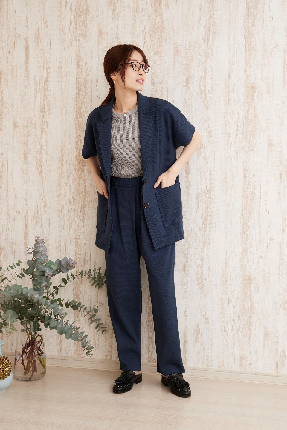 Daily ribbed cotton pants