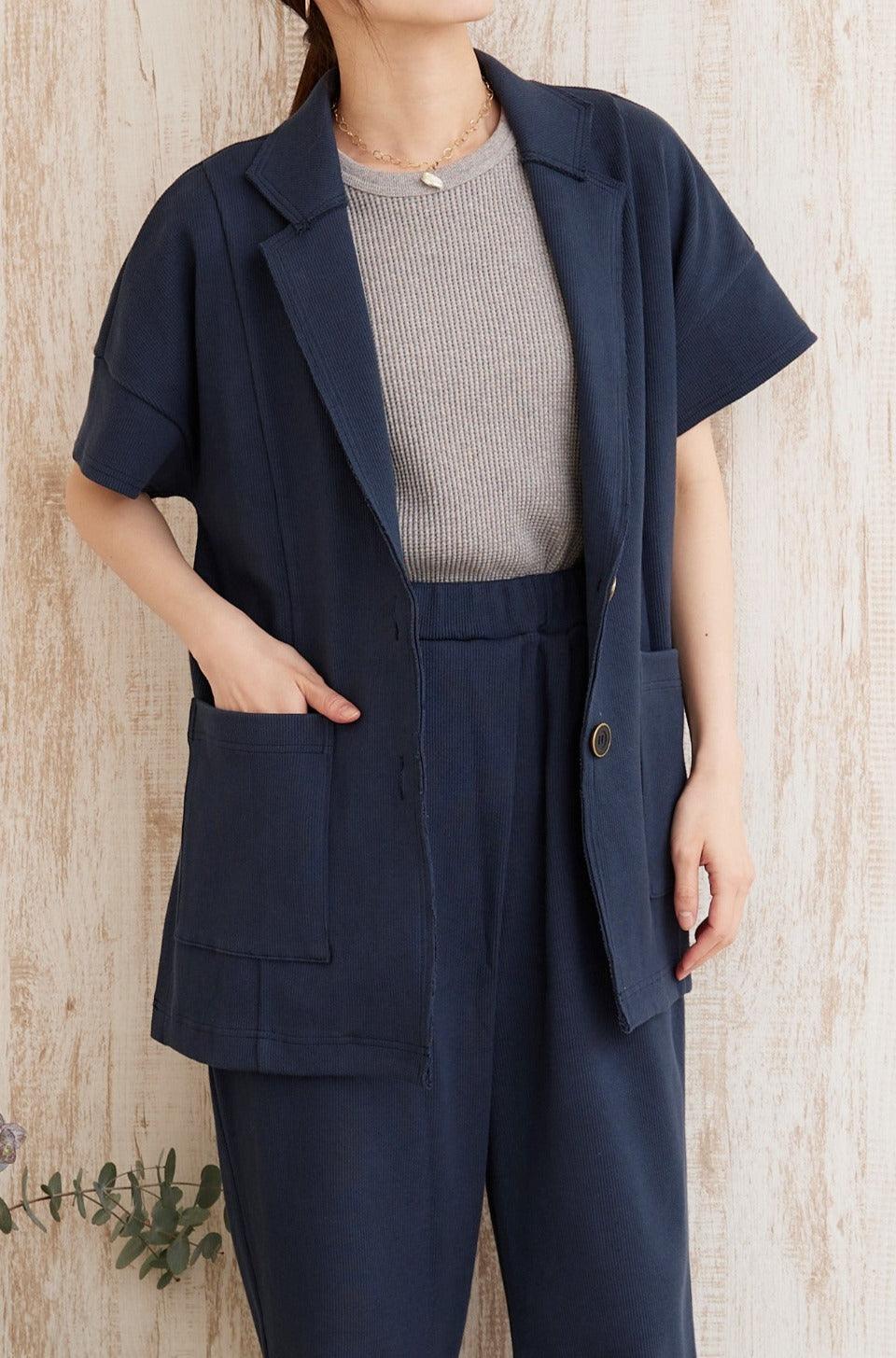 Daily ribbed cotton jacket