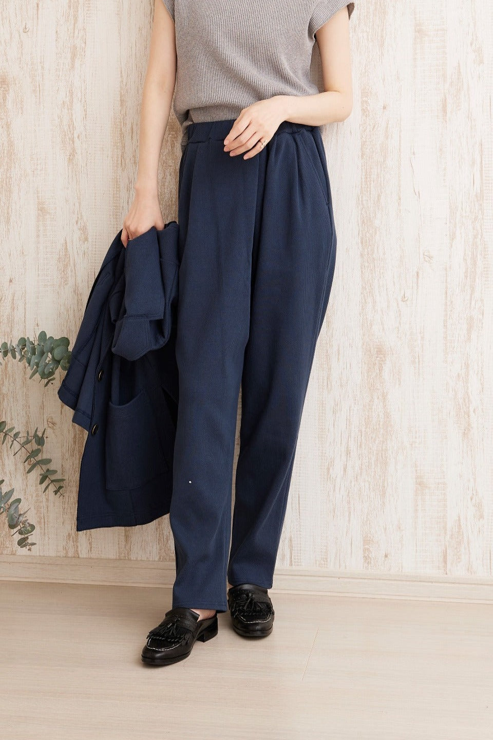 Daily ribbed cotton pants