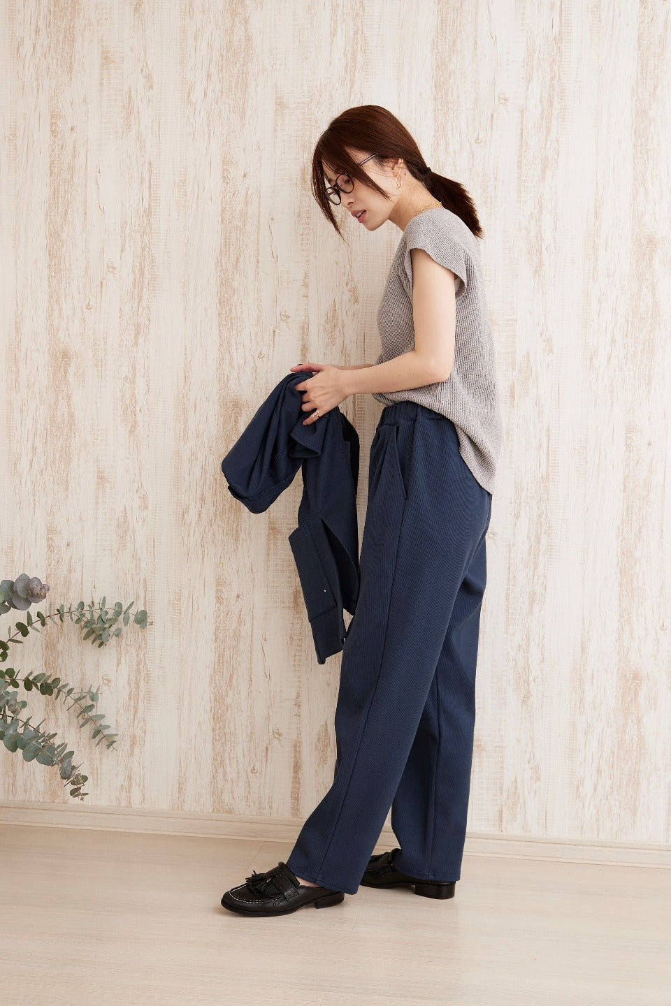 Daily ribbed cotton pants