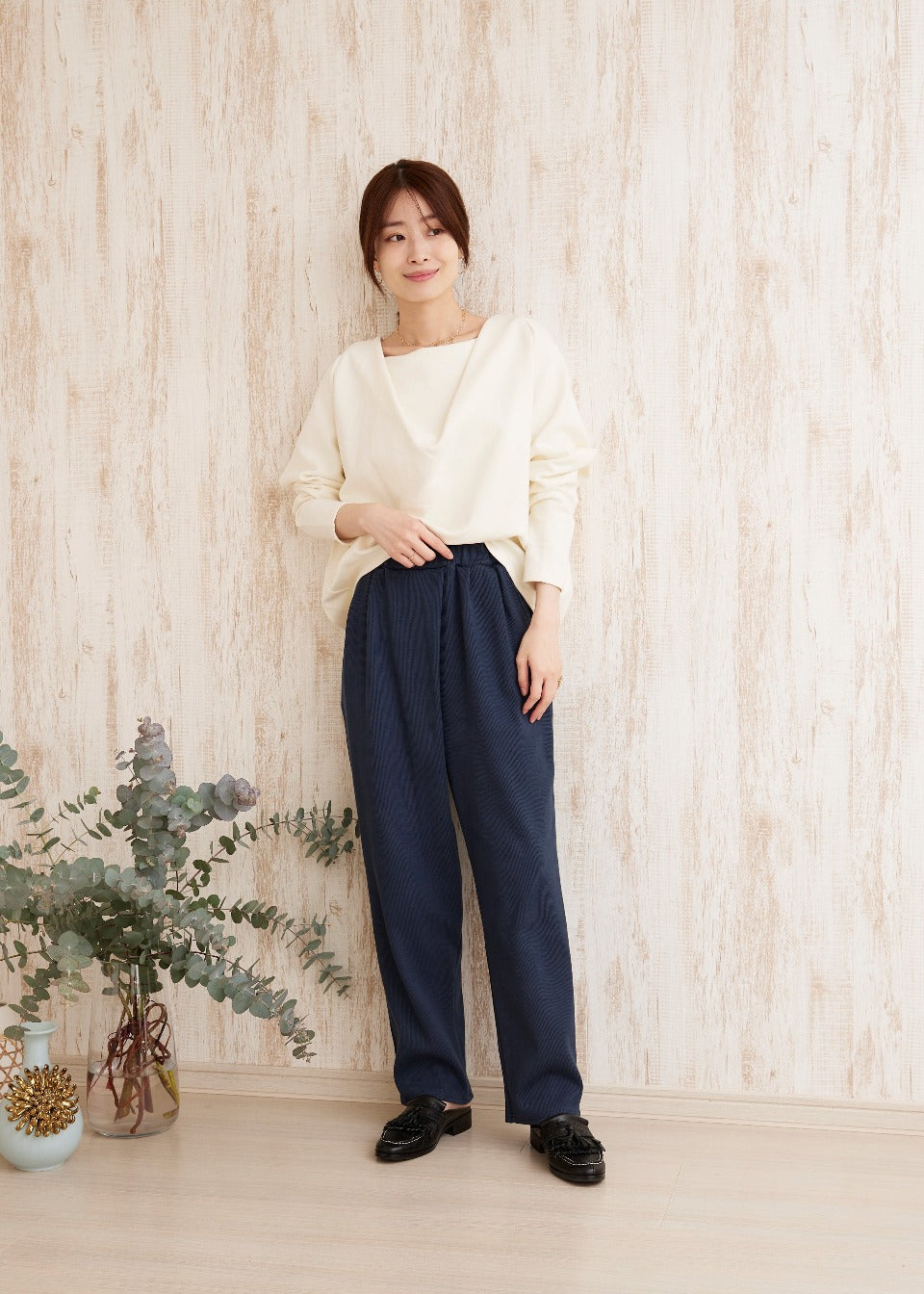 Daily ribbed cotton pants
