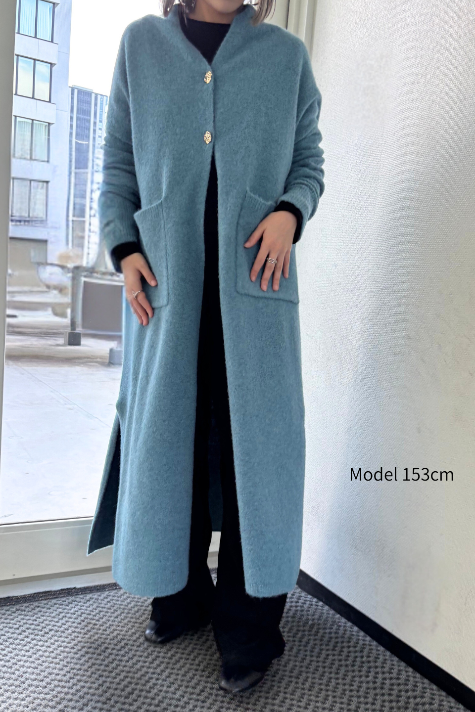 Serena Blue Maxi Cardigan