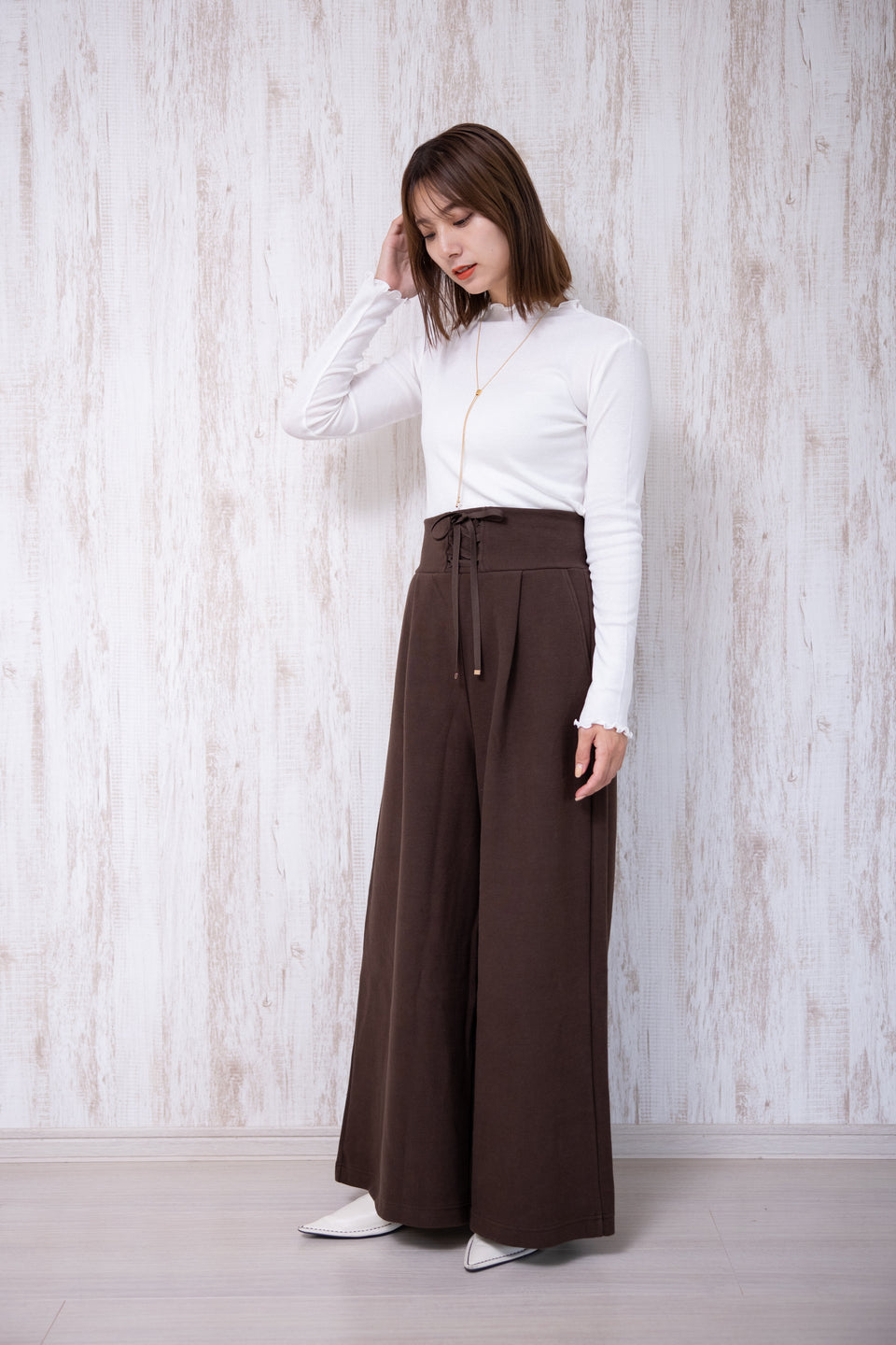 Laced-up High-waistpantsのコピー(test)