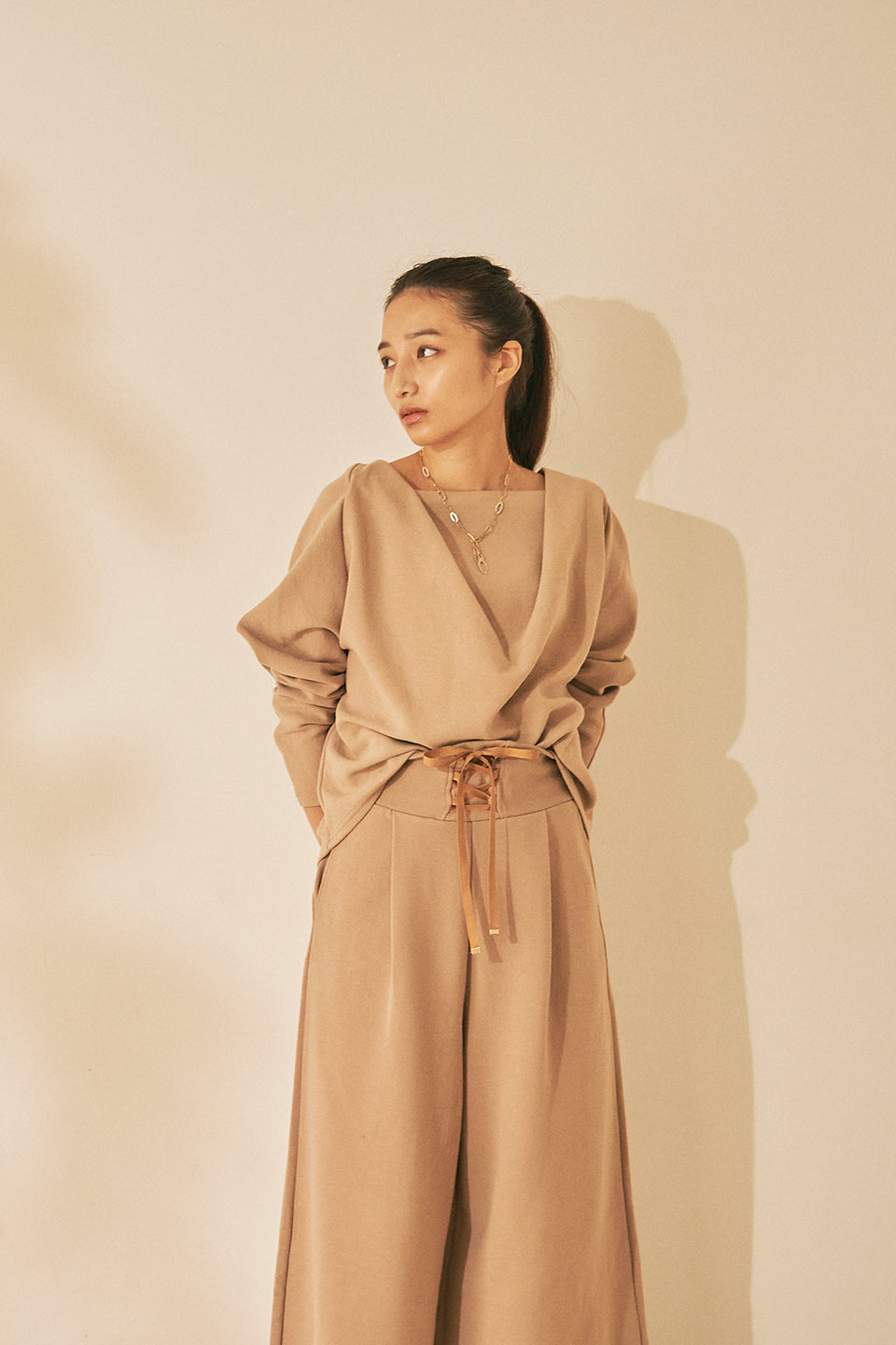 Laced-up High-waistpantsのコピー(test)