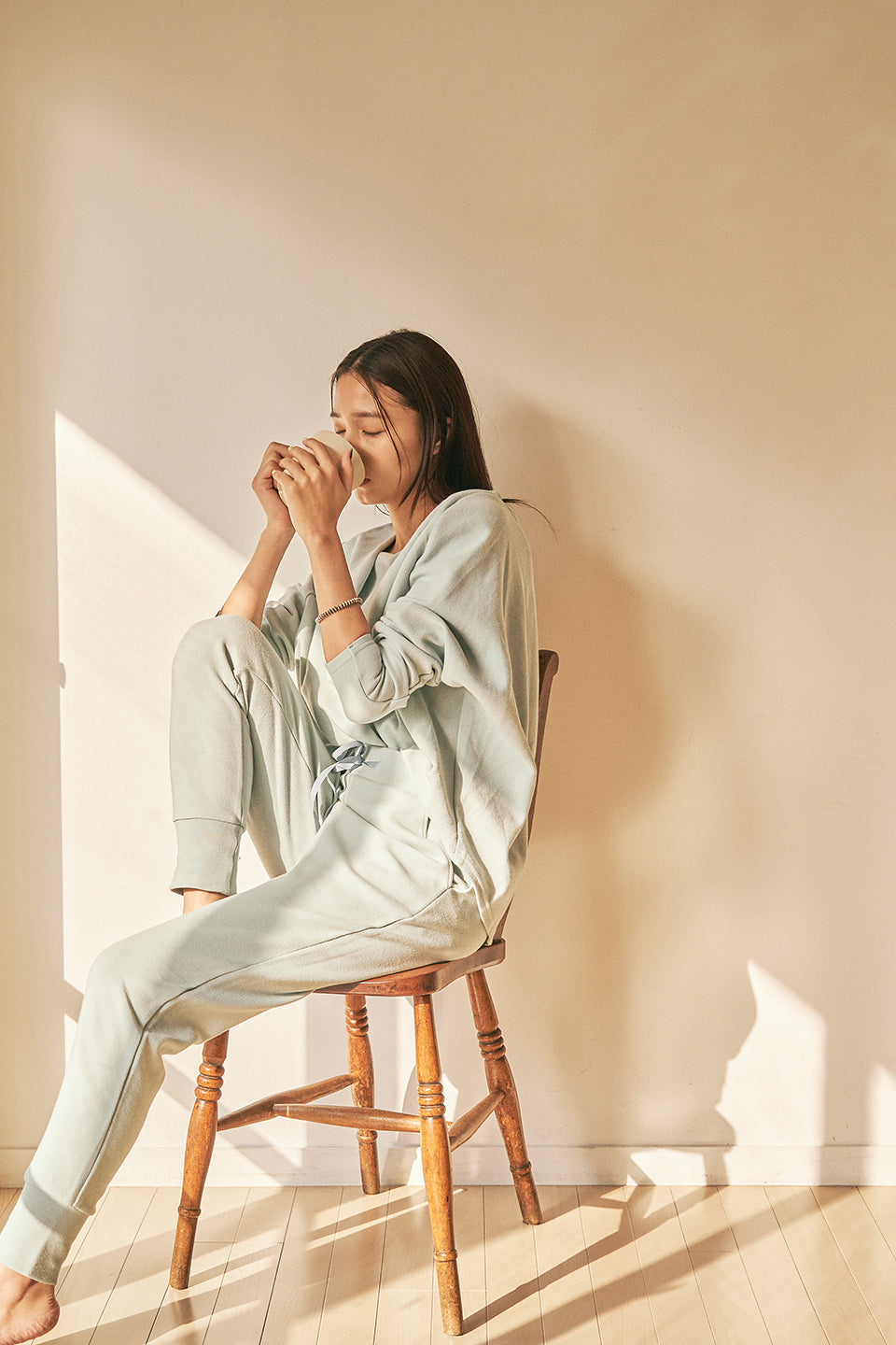 Loose fit high-waist pants