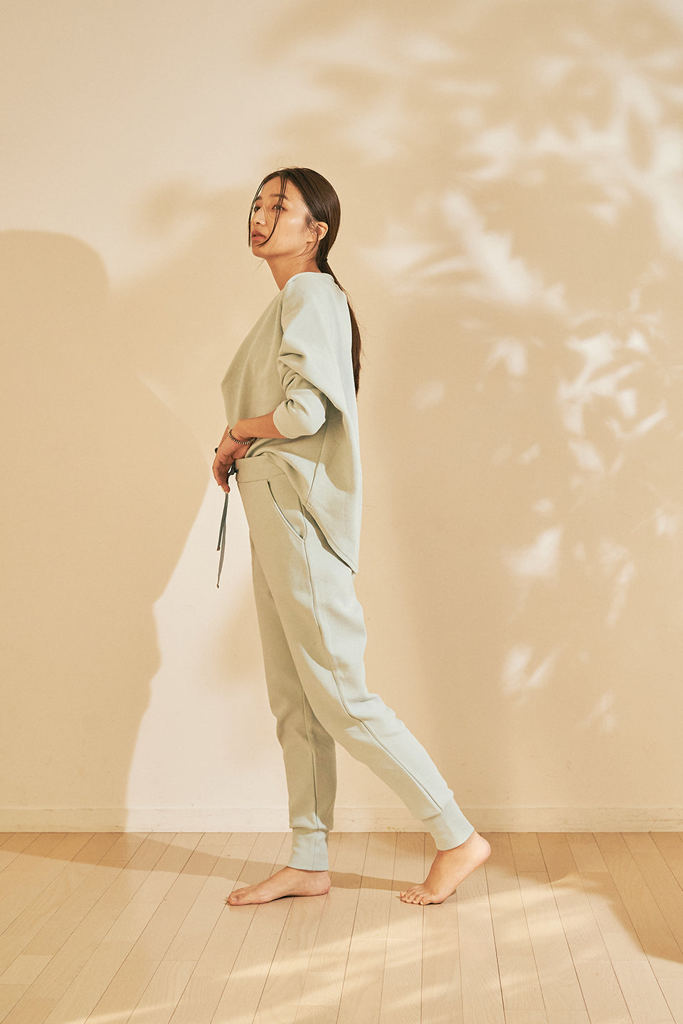 Loose fit high-waist pants