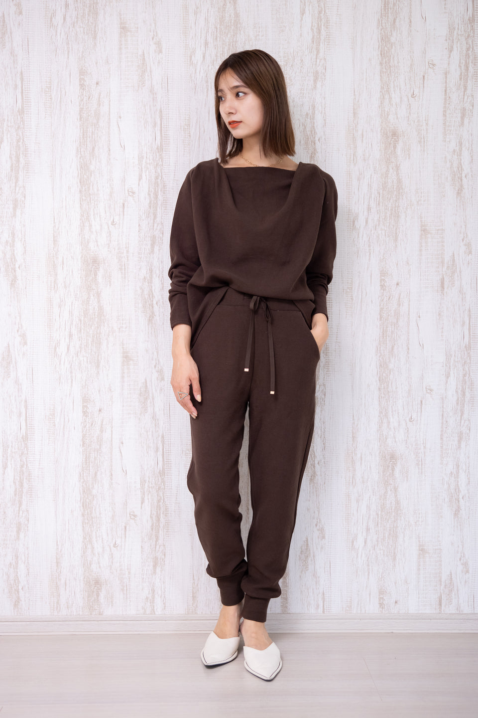 Loose fit high-waist pants