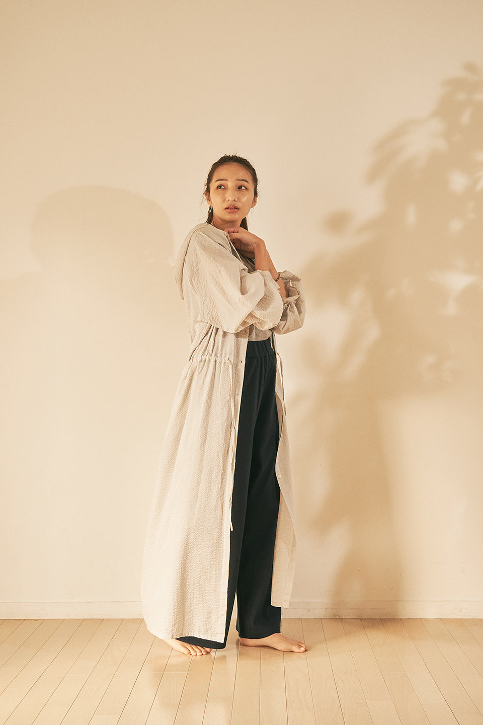 Wave Balloon Sleeve Dress