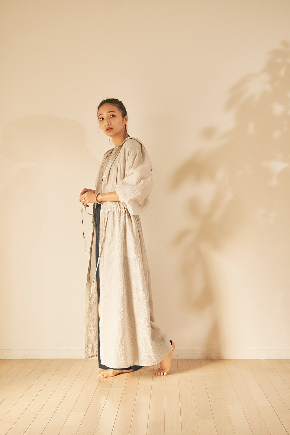 Wave Balloon Sleeve Dress