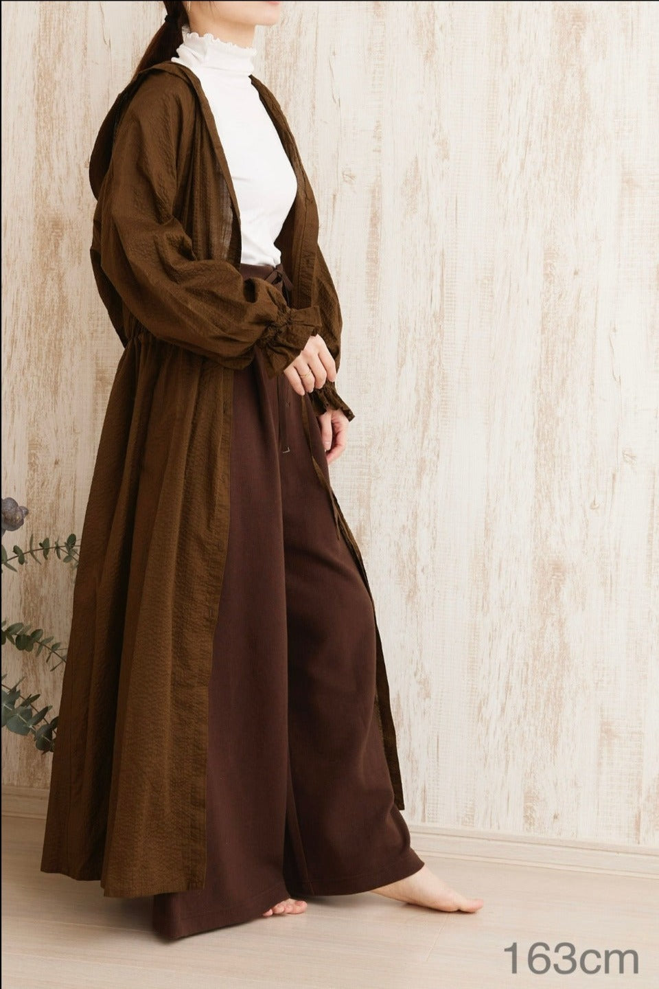 Wave Balloon Sleeve Dress