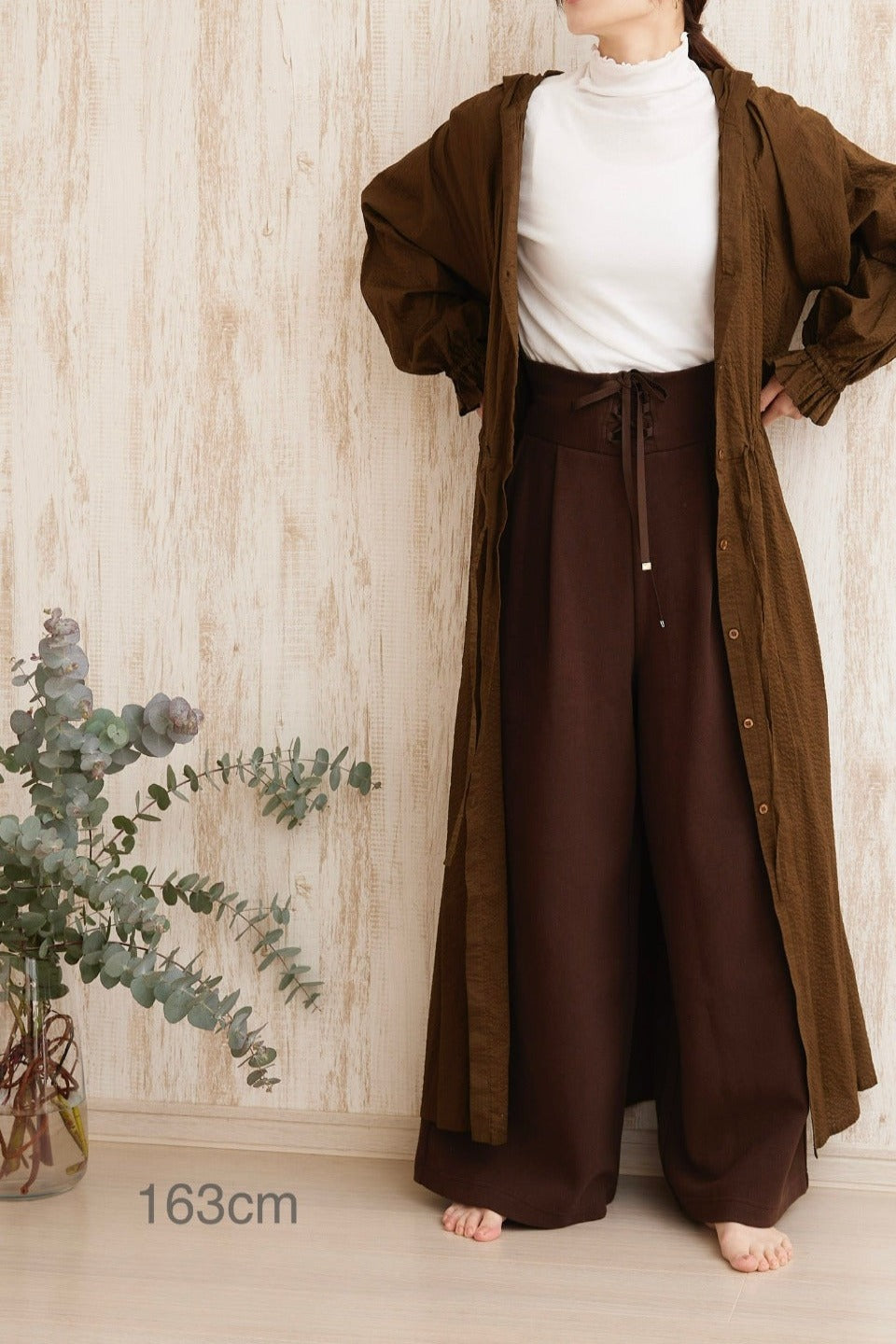 Wave Balloon Sleeve Dress